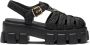 Prada Raffia sandalen met plateauzool Zwart - Thumbnail 1