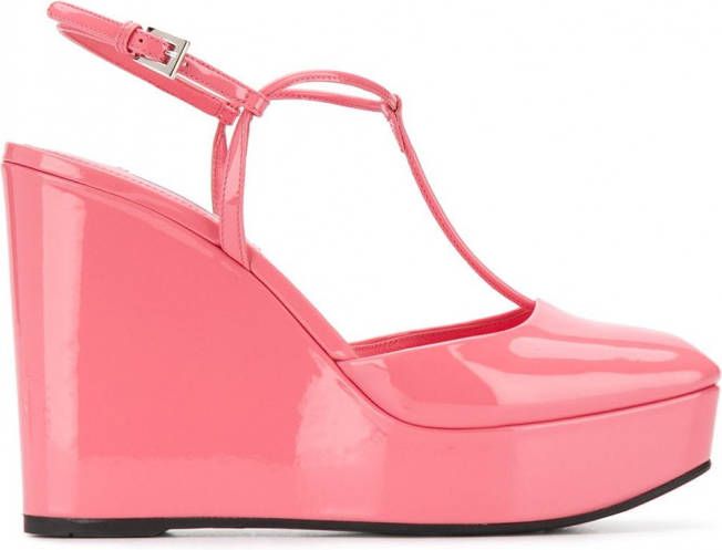 Prada Sandalen met plateauzool Roze