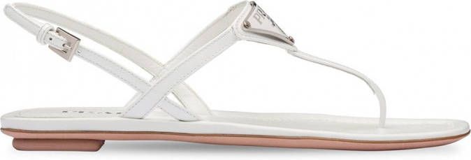 Prada Sandalen met T-bandje Wit
