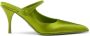 Prada 75 mm satijnen muiltjes met puntige neus Groen - Thumbnail 1