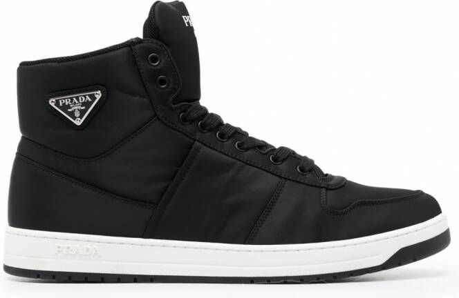 Prada Sneakers met logoplakkaat Zwart