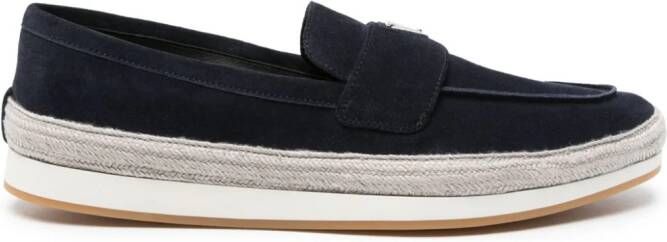 Prada Suède loafers Blauw