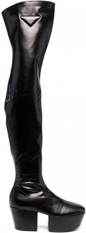 Prada Overknee laarzen Zwart