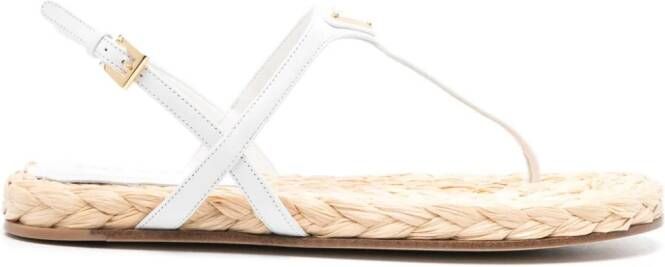 Prada Slingback sandalen met logo Wit
