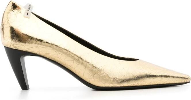 Premiata Pumps met gekreukt-effect Goud