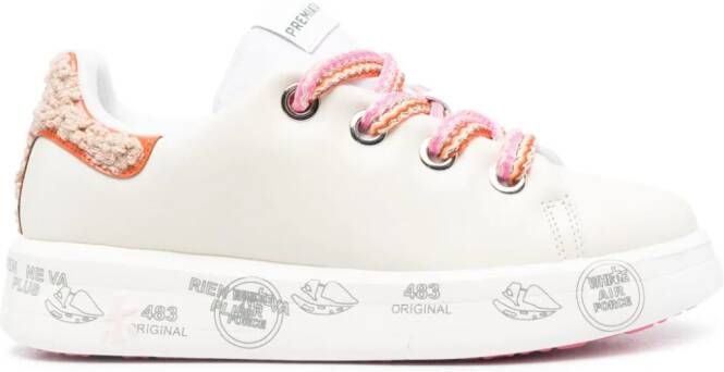 Premiata Belle leren sneakers Beige