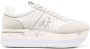 Premiata Suede Logo Sneakers Reguliere Pasvorm Rubberen Zool Beige Dames - Thumbnail 2