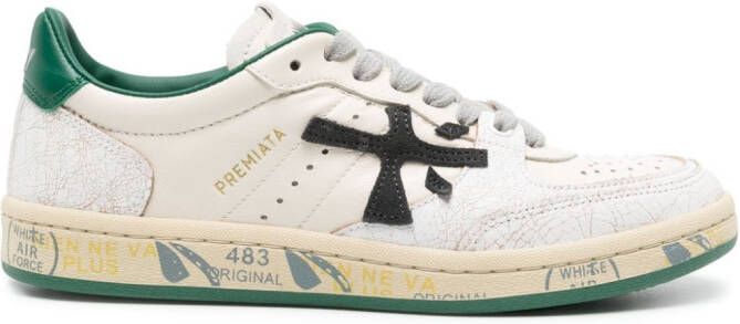 Premiata Bskt Clay 6778 leren sneakers Wit