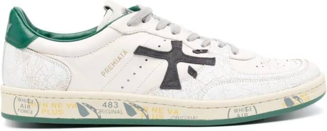 Premiata Clay low-top leren sneakers Wit