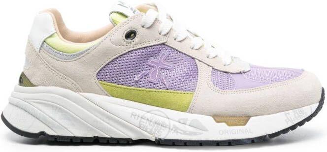 Premiata Sneakers met colourblocking Paars