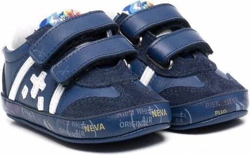 Premiata Kids Andy sneakers met klittenband Blauw