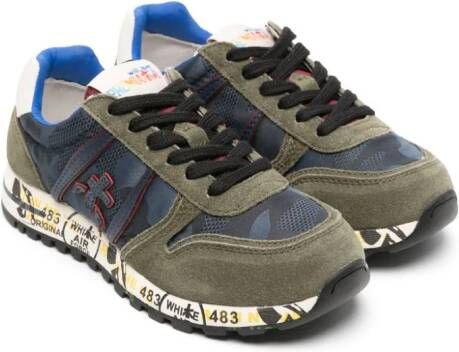 Premiata Kids Lucy sneakers met vlakken Groen