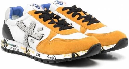 Premiata Kids Sneakers met colourblocking Geel