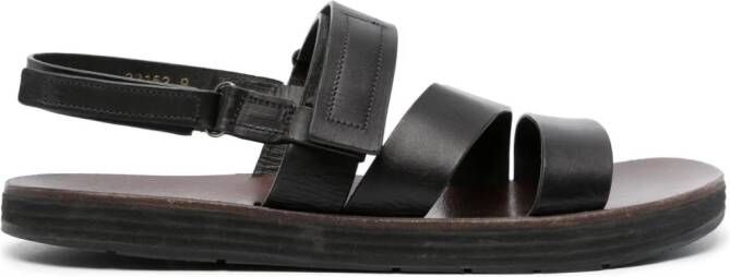 Premiata Leren sandalen met klittenband Zwart