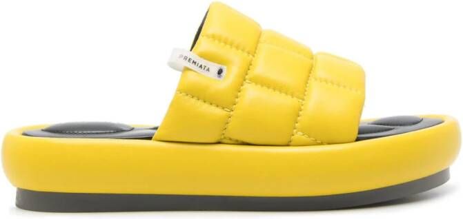 Premiata Leren slippers Geel