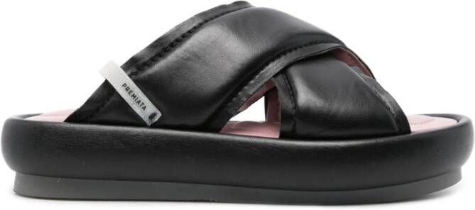 Premiata Leren slippers Zwart