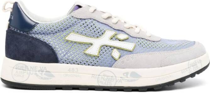 Premiata Low top sneakers met logo-applicatie Blauw