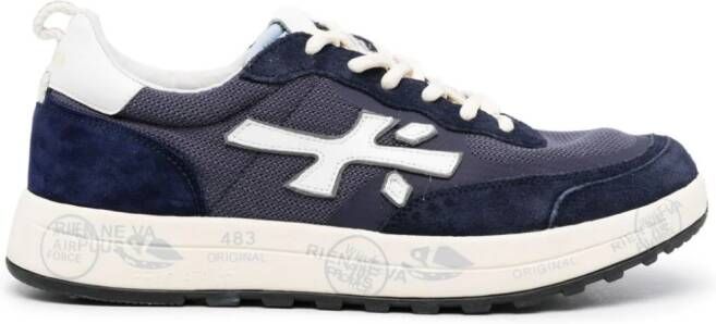 Premiata Low top sneakers met logo-applicatie Blauw