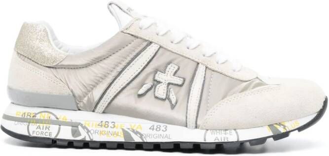 Premiata Lucy sneakers met logopatch Beige