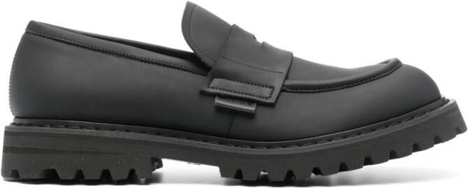 Premiata penny-slot faux-leather loafers Zwart