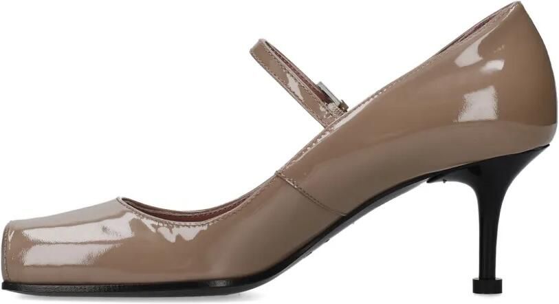 Premiata 65 mm pumps met bandje en vierkante neus Bruin - Foto 4