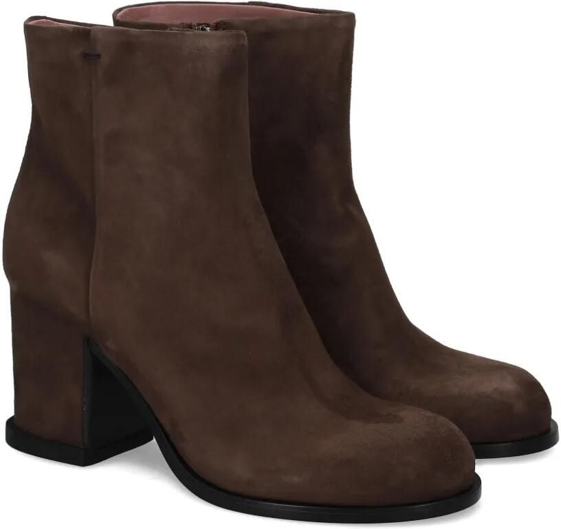 Premiata 70 mm enkellaarzen met blokhak Bruin