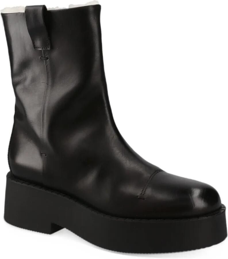 Premiata Aniline leather platform ankle boots Zwart