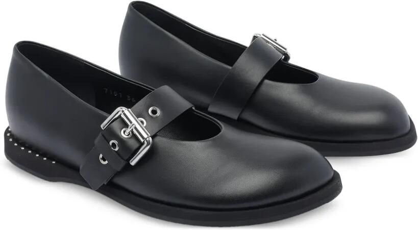 Premiata Ballerina's met ronde neus en gespdetail Zwart - Foto 3
