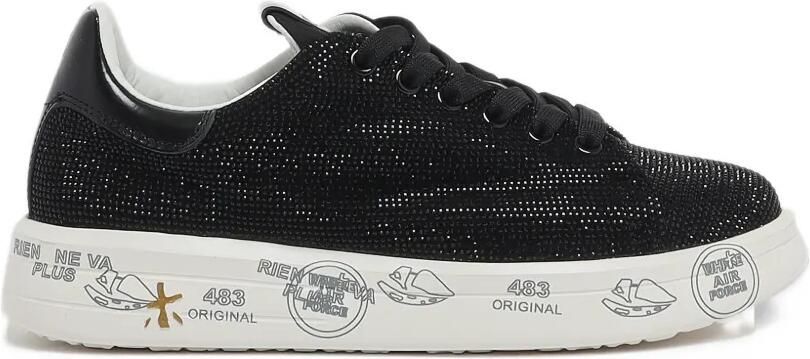 Premiata Belle crystal-embellished sneakers Zwart