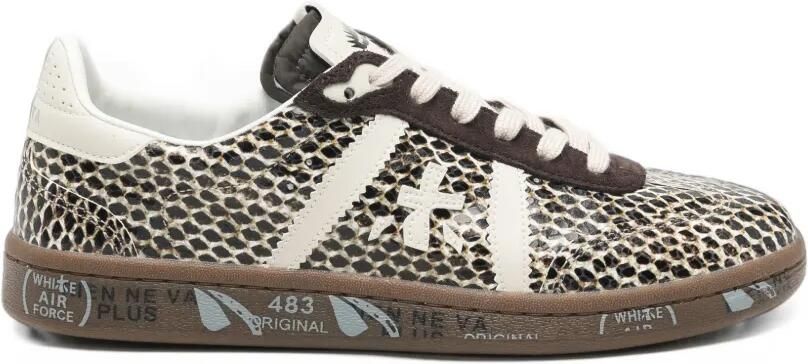 Premiata Bonnie snakeskin-effect sneakers Bruin