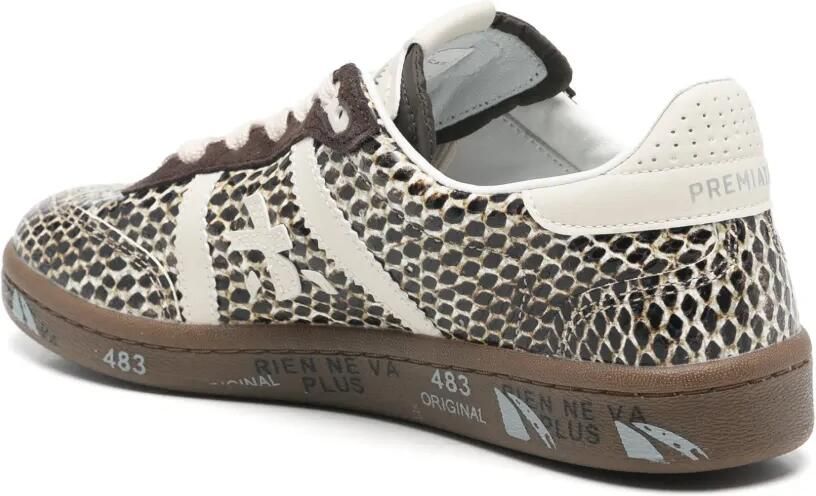 Premiata Bonnie snakeskin-effect sneakers Bruin - Foto 2