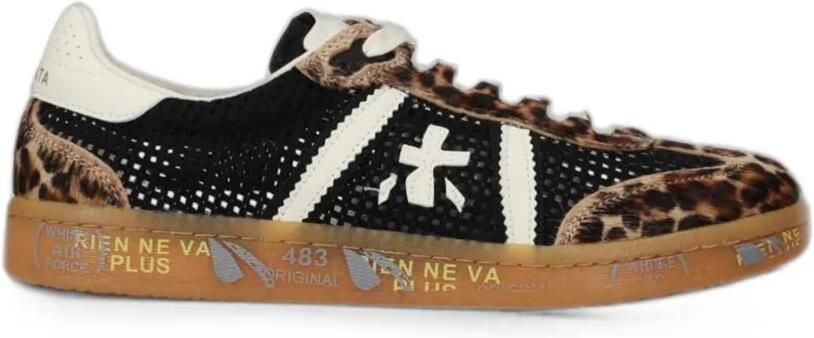 Premiata Bonnie sneakers met luipaard-print Zwart