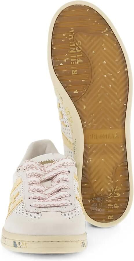Premiata Bonnie suède sneakers met geperforeerde details Wit - Foto 3