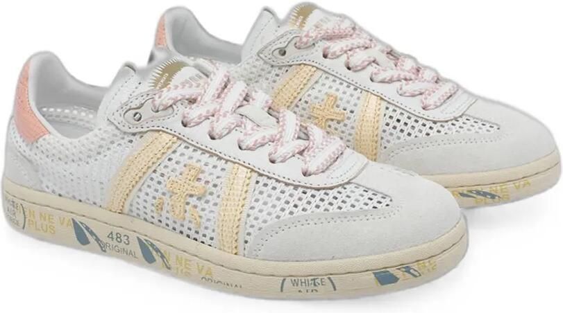 Premiata Bonnie suède sneakers met geperforeerde details Wit - Foto 4