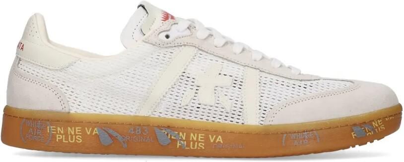 Premiata Bonnie suède sneakers met mesh vlak Beige