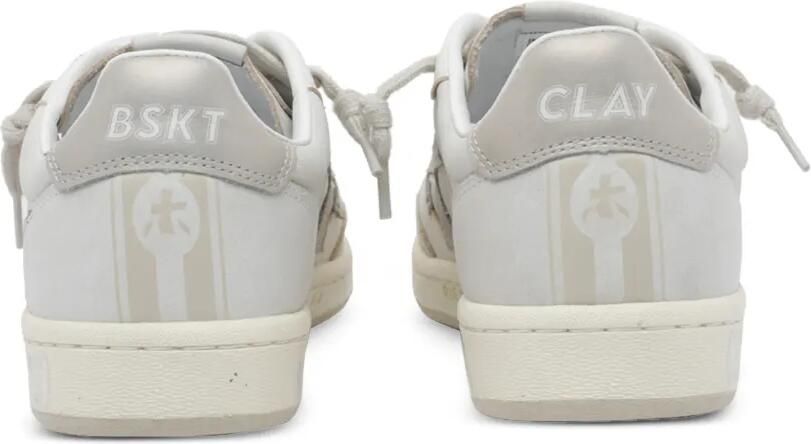 Premiata BSKT Clay 8447 sneakers met logo-patch Wit - Foto 3