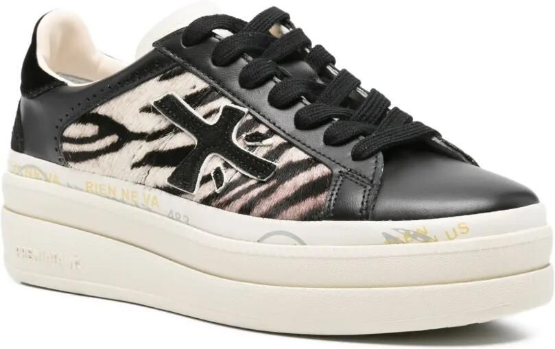 Premiata Claudia sneakers met plateauzool en zebraprint Zwart - Foto 2