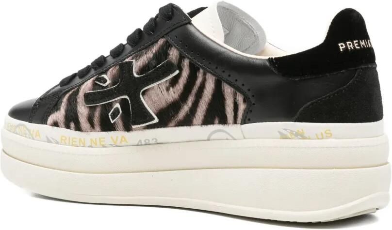 Premiata Claudia sneakers met plateauzool en zebraprint Zwart - Foto 3