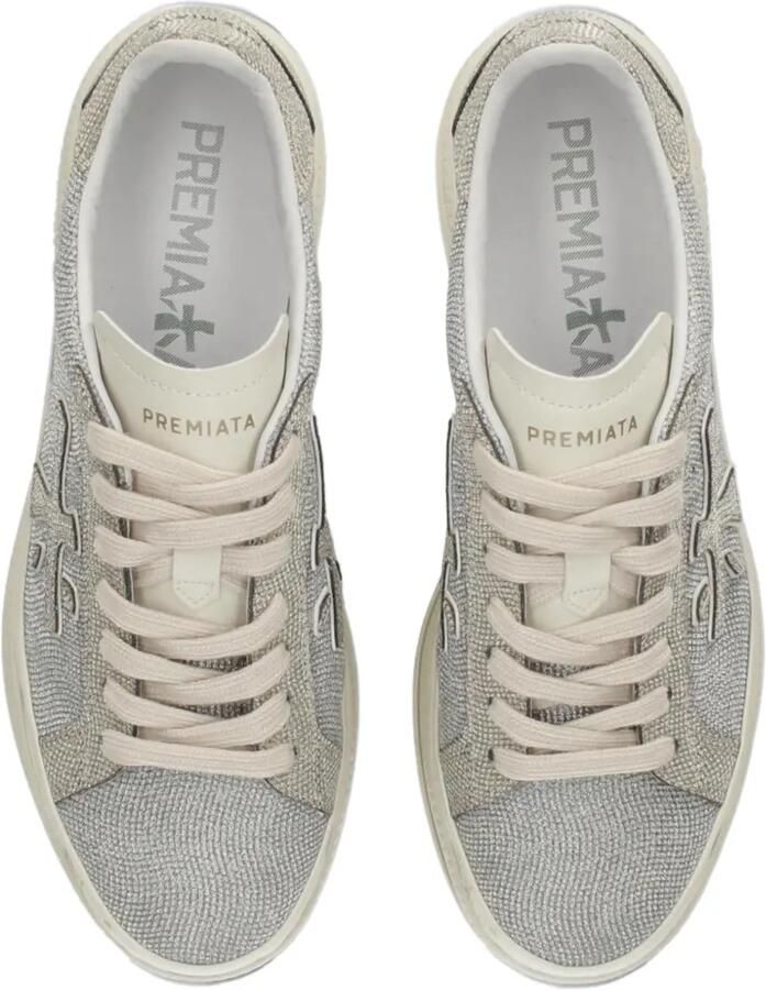 Premiata crystal-embellished platform sneakers Zilver - Foto 2