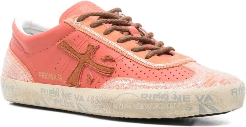 Premiata David sneakers met pailletten Oranje