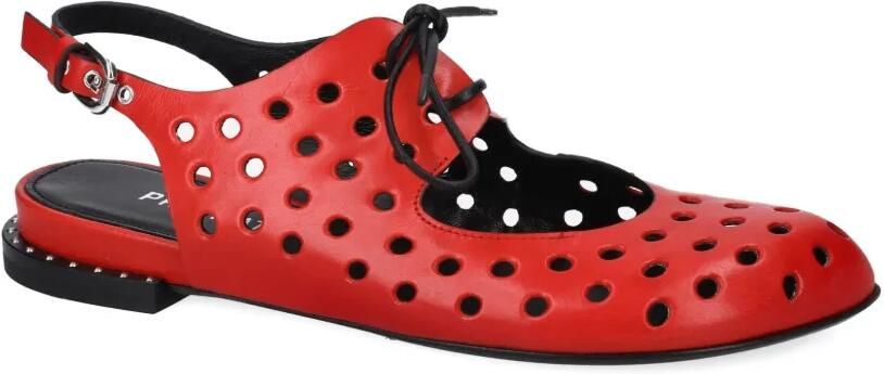 Premiata Geperforeerde ballerina's Rood - Foto 4