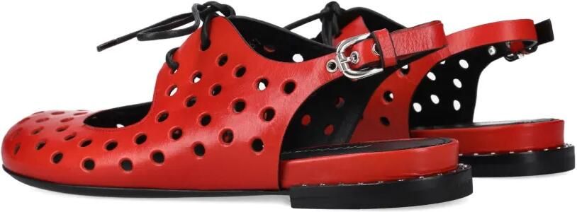 Premiata Geperforeerde ballerina's Rood - Foto 5