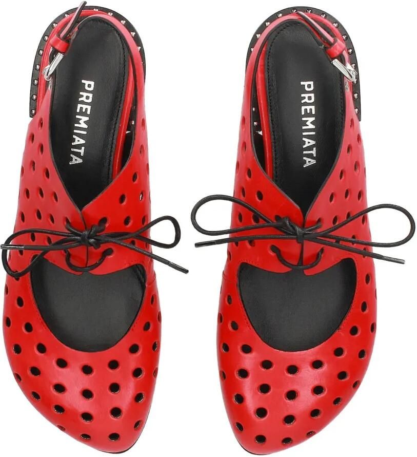 Premiata Geperforeerde ballerina's Rood - Foto 2
