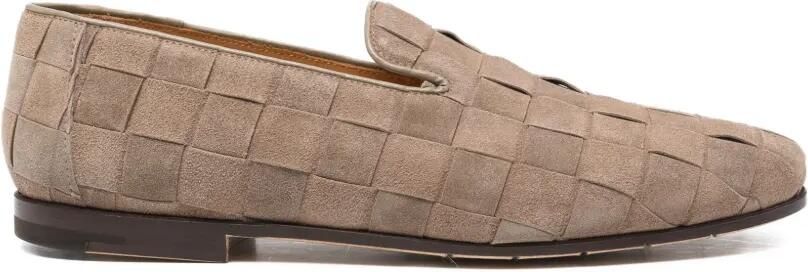 Premiata Gevlochten suède loafers Beige