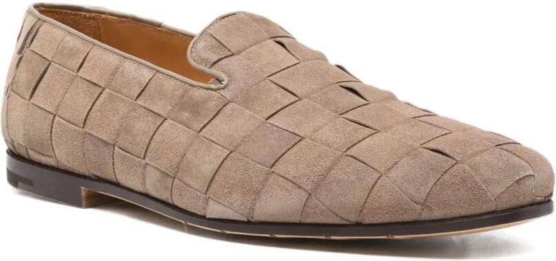 Premiata Gevlochten suède loafers Beige - Foto 2