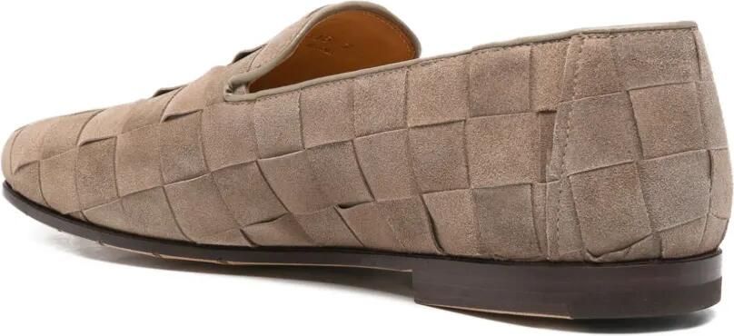 Premiata Gevlochten suède loafers Beige - Foto 3
