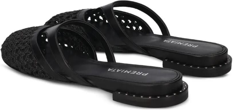 Premiata Geweven platte muiltjes met studs Zwart - Foto 3