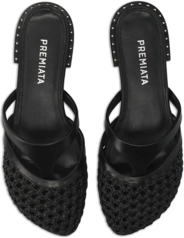 Premiata Geweven platte muiltjes met studs Zwart - Foto 2