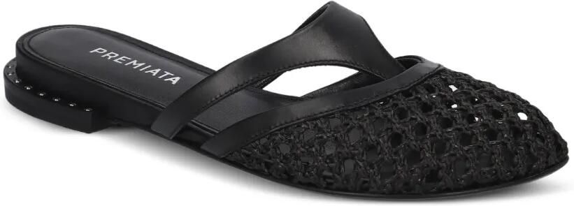 Premiata Geweven platte muiltjes met studs Zwart - Foto 5