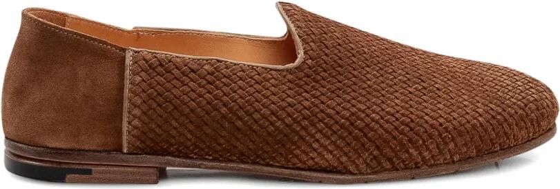 Premiata Geweven suede loafers Bruin
